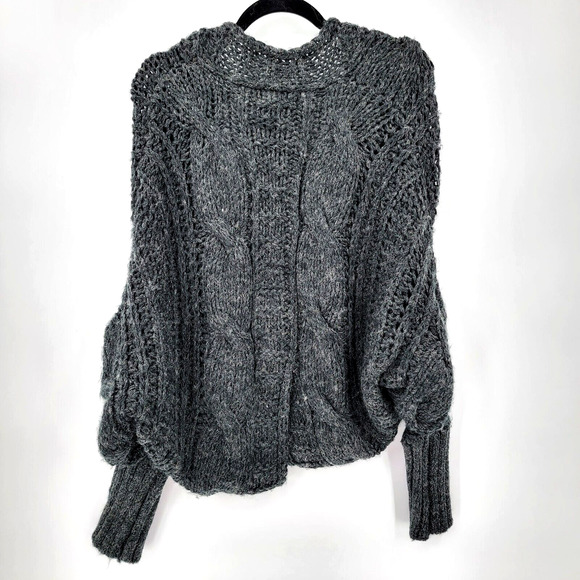 C. Luce Women's Small Wool Blend Long Sleeve Cocoon Cardigan Open Front NWT - Picture 5 of 10